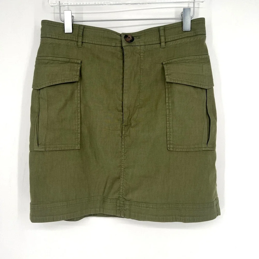 Maeve Cargo Mini Skirt Womens M Green Utility Y2K Anthropologie